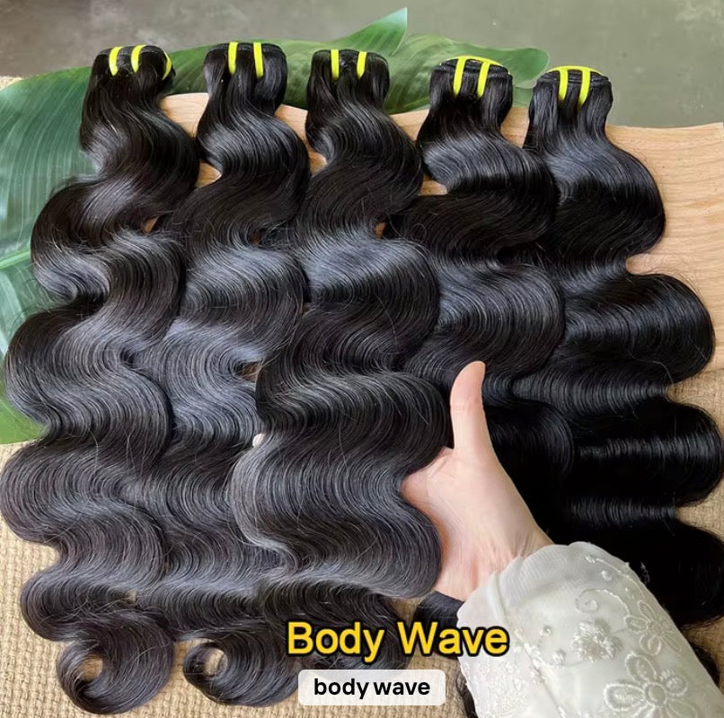 Premium Virgin Indian Hair – Burmese Curly (12A), Body Wave, Straight, Deep Wave, Water Wave, Loose Wave