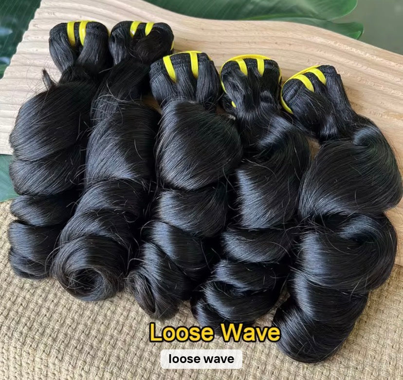 Premium Virgin Indian Hair – Burmese Curly (12A), Body Wave, Straight, Deep Wave, Water Wave, Loose Wave